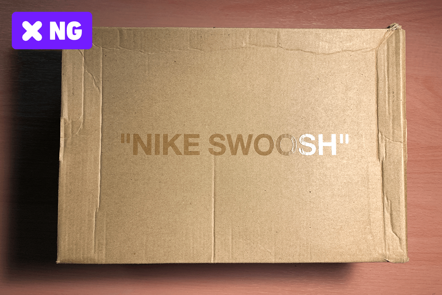 Large dents or wrinkles on the box surface