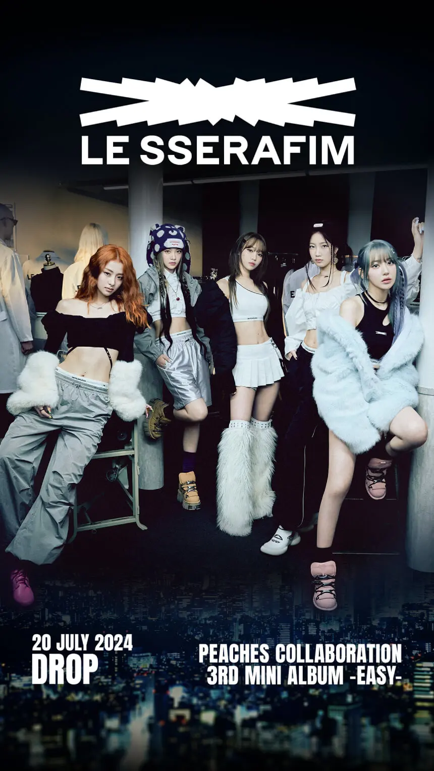 K-POP・アジア LE SSERAFIM x Peaches. LE SSERAFIM x Peaches Merch Returns Exclusively Via HYPE