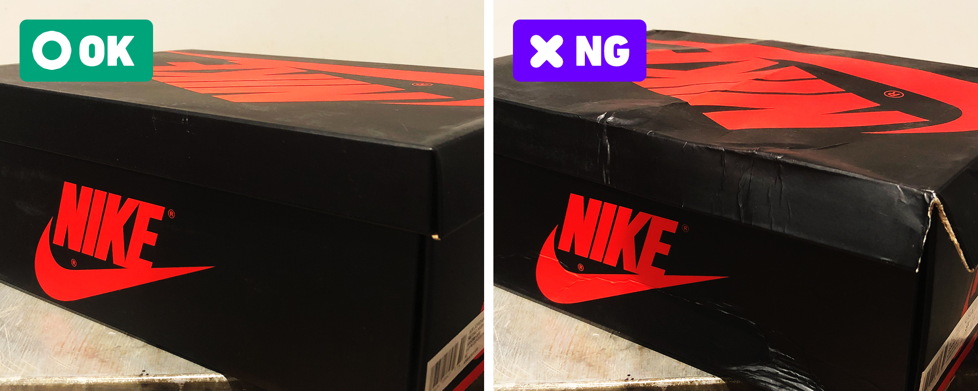 No damaged boxes